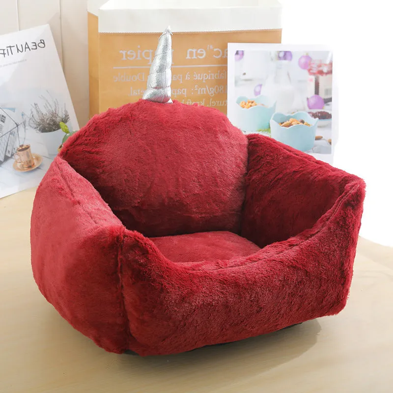 Multifunctional cloth dog bed mat for small medium dogs in grey, with size S (50x45x25 cm)