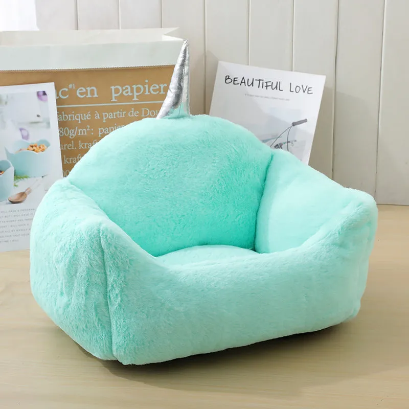 Multifunctional cloth dog bed mat for small medium dogs in grey, with size S (50x45x25 cm)