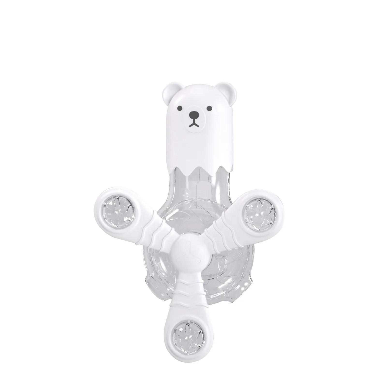 Multi-function cat toy with light and sound in blue, rotating feeding function, size 150x190x75mm