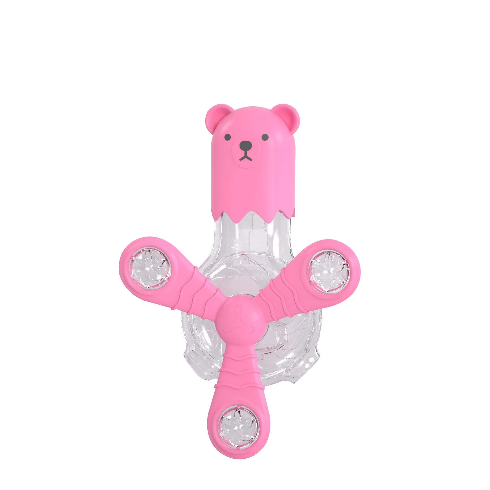 Multi-function cat toy with light and sound in blue, rotating feeding function, size 150x190x75mm