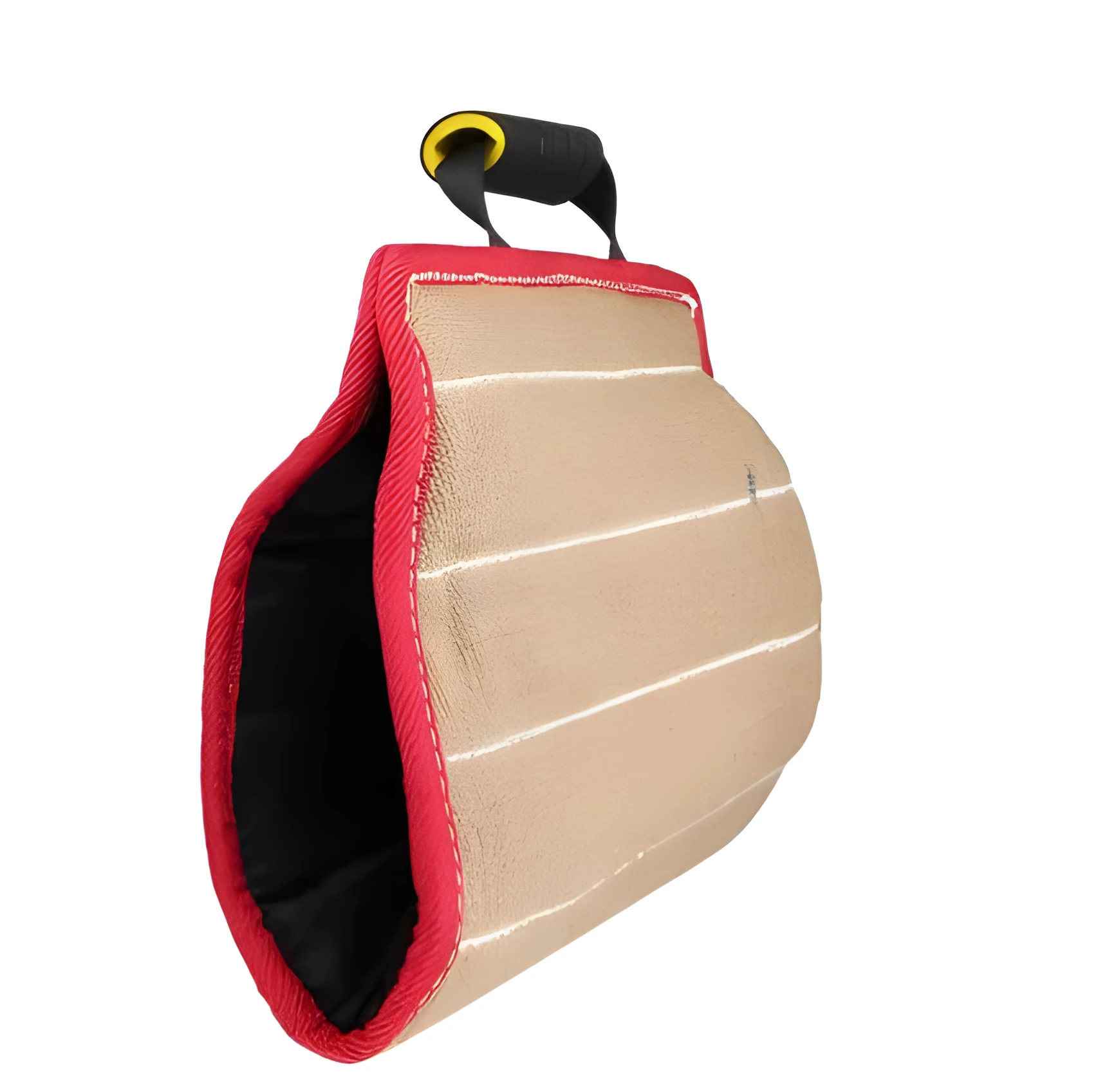 Yellow dog training bite sleeve made of thick linen and cotton felt with external handle, 45x26x13 cm, for medium-sized young dogs