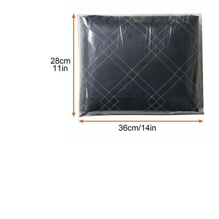 Black Oxford cloth car dog mat measuring 187.5x102.5cm with buckle and ring for secure fit