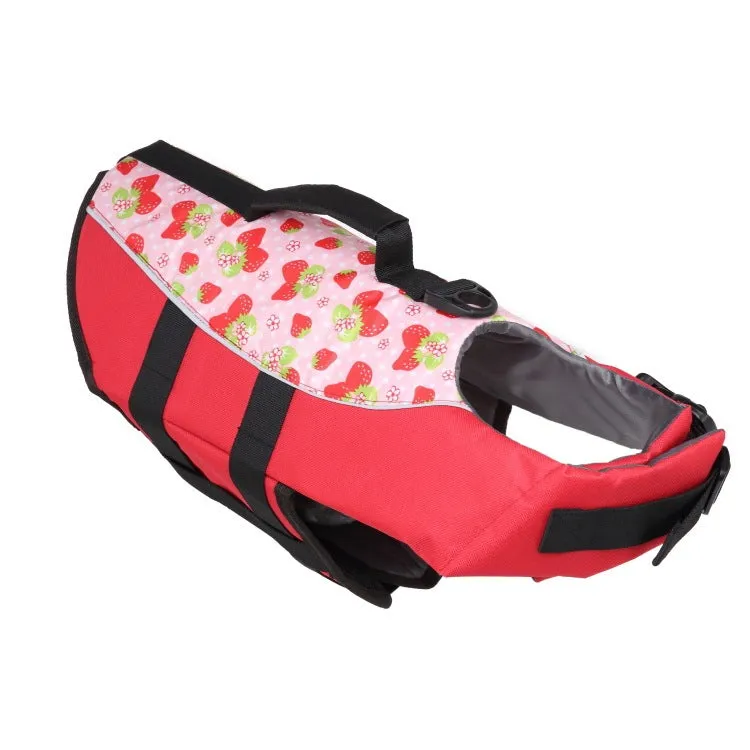 Mermaid shark dog life vest for small and large dogs in polyester with adjustable straps