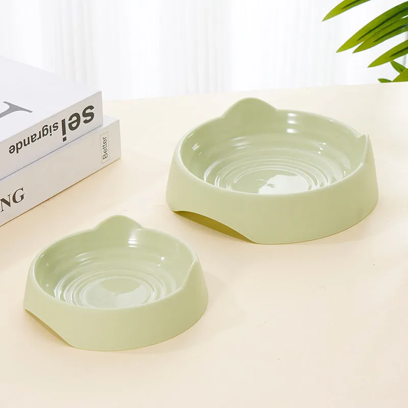 Blue ceramic dog slow feeder bowl with puzzle maze design for small or large breed dogs.