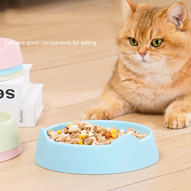 Blue ceramic dog slow feeder bowl with puzzle maze design for small or large breed dogs.