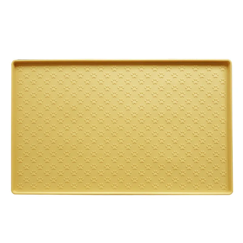 Nakabayashi Spot Pet Mat waterproof silicone square pet placemat, small 48x30cm, easy clean surface