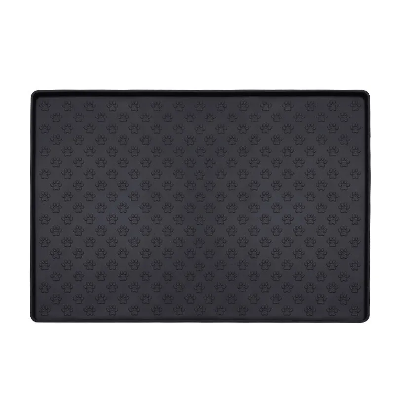 Nakabayashi Spot Pet Mat waterproof silicone square pet placemat, small 48x30cm, easy clean surface