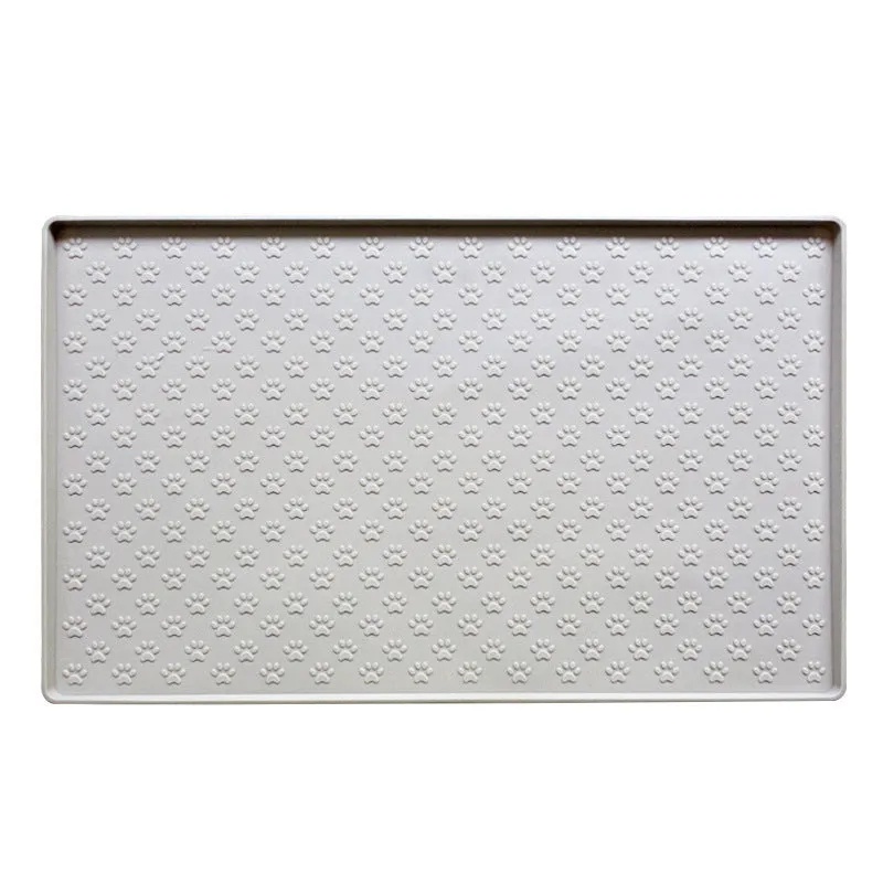 Nakabayashi Spot Pet Mat waterproof silicone square pet placemat, small 48x30cm, easy clean surface