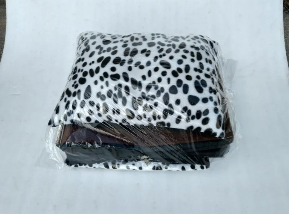 Coffee colour cloth winter pet kennel double roof dog house 55x40x42cm