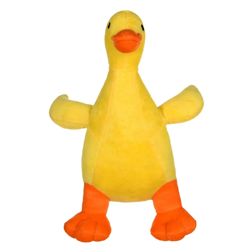 Yellow dog plush toy with fat body and innocent eyes from Huayuan Pet