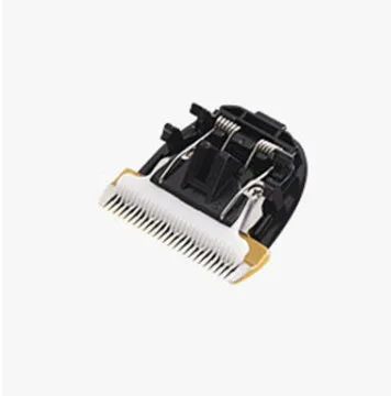 USB rechargeable low noise pet clipper with titanium ceramic blade, golden yellow, 5 speed settings, 4 limit combs