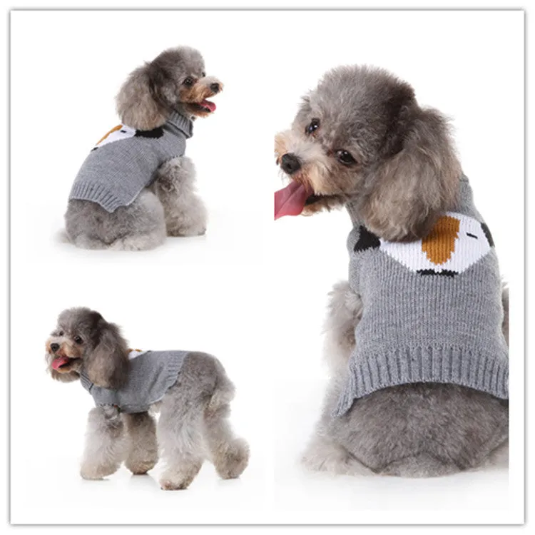 Polyester casual dog sweater in MYD94 red colour on a white background