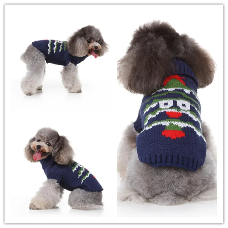 Polyester casual dog sweater in MYD94 red colour on a white background