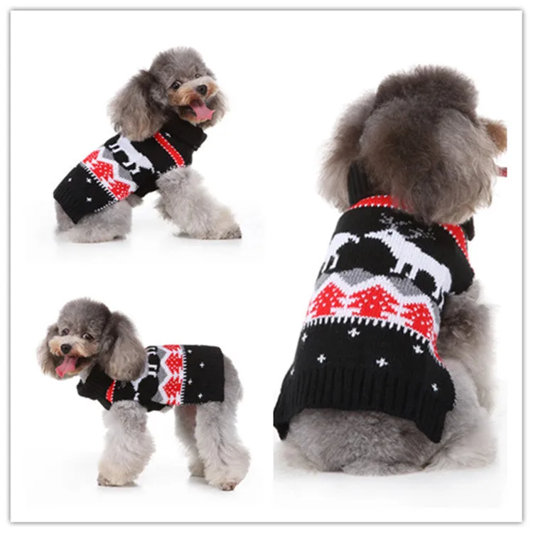 Polyester casual dog sweater in MYD94 red colour on a white background