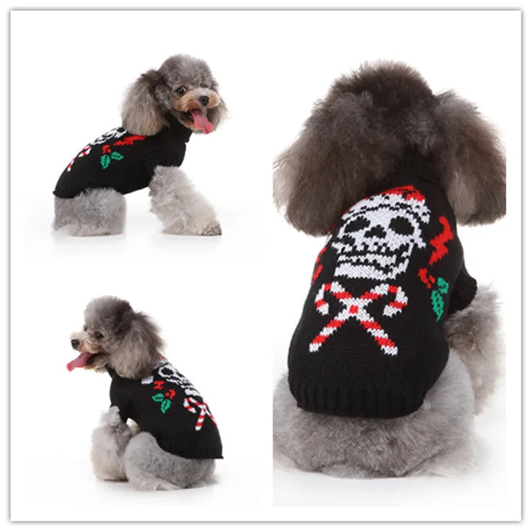 Polyester casual dog sweater in MYD94 red colour on a white background