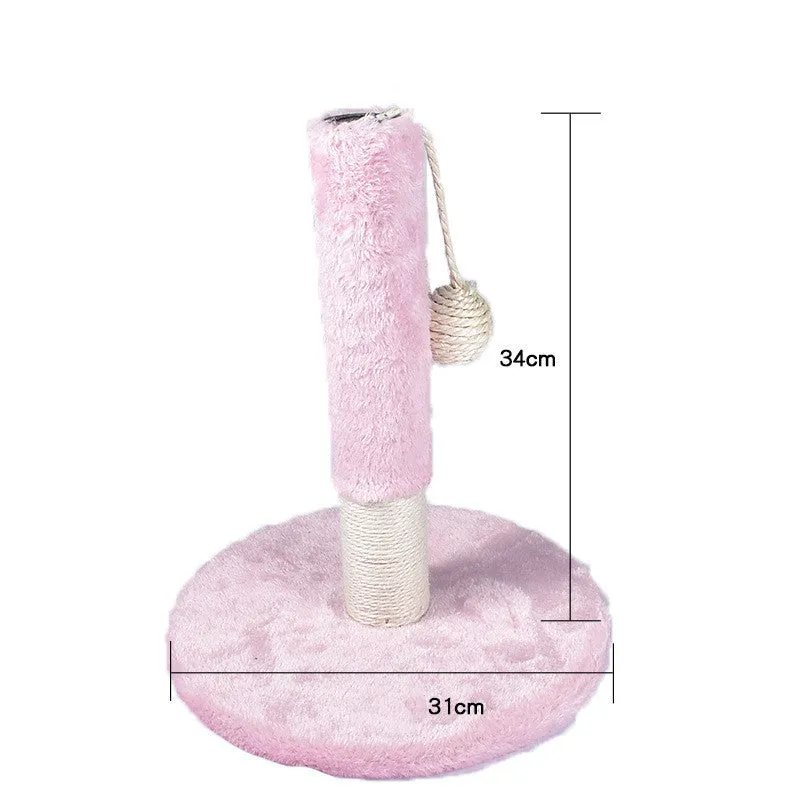 Solid wood cat climbing frame with integrated litter tree grab in grey colour option, plain design