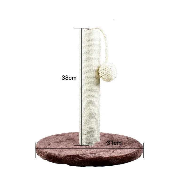 Solid wood cat climbing frame with integrated litter tree grab in grey colour option, plain design