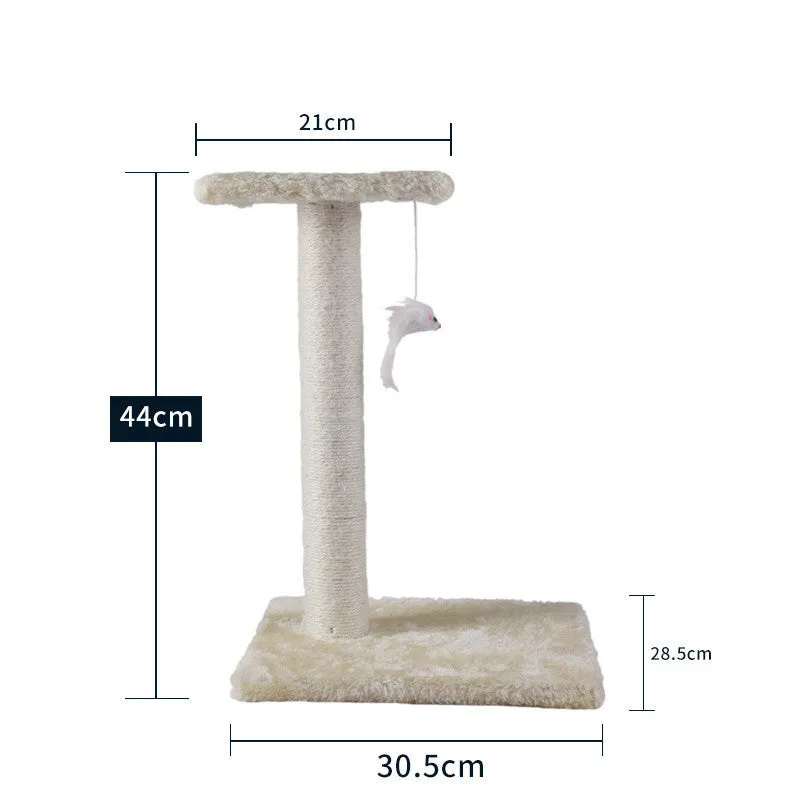 Solid wood cat climbing frame with integrated litter tree grab in grey colour option, plain design