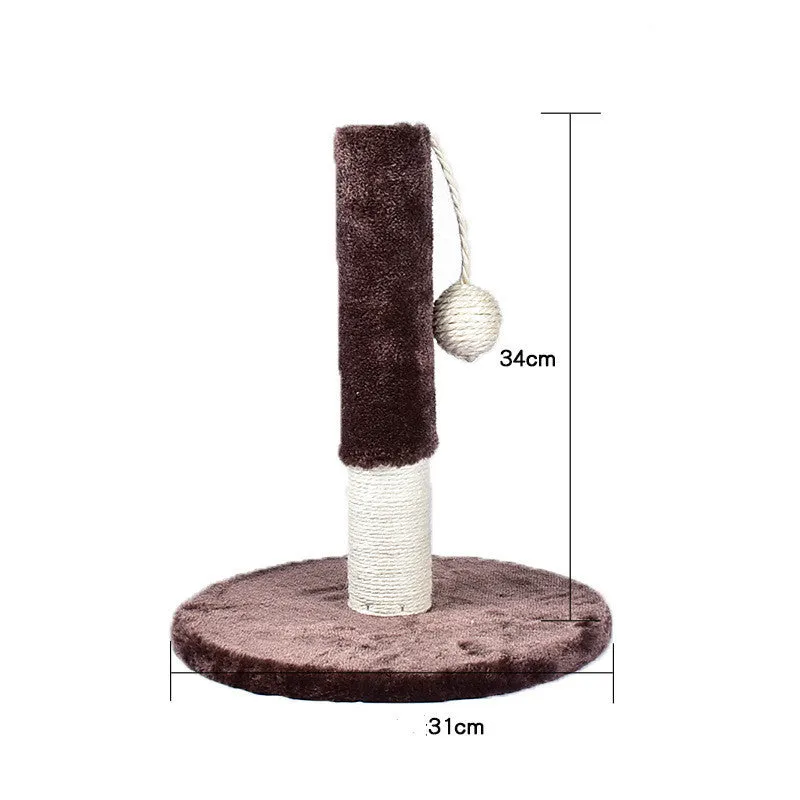 Solid wood cat climbing frame with integrated litter tree grab in grey colour option, plain design