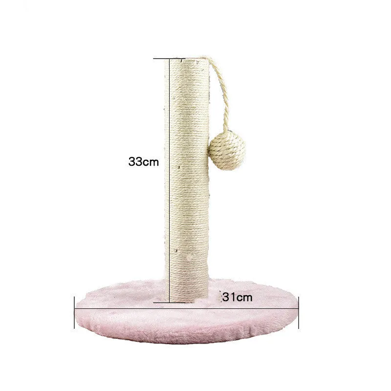 Solid wood cat climbing frame with integrated litter tree grab in grey colour option, plain design