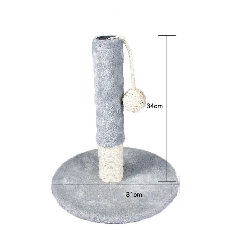Solid wood cat climbing frame with integrated litter tree grab in grey colour option, plain design