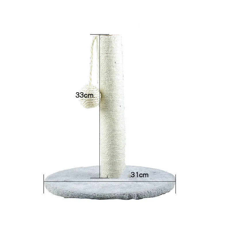 Solid wood cat climbing frame with integrated litter tree grab in grey colour option, plain design