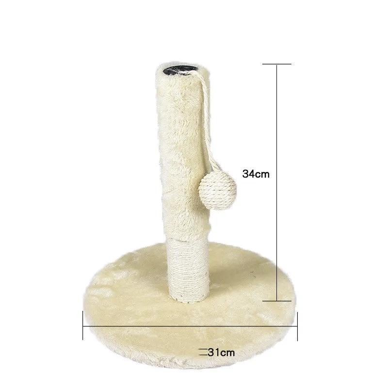 Solid wood cat climbing frame with integrated litter tree grab in grey colour option, plain design