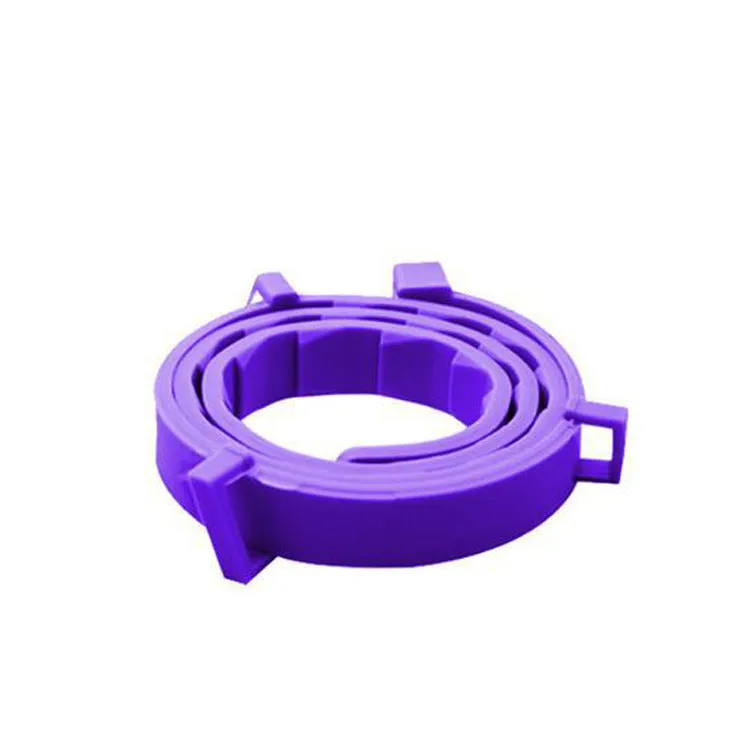 Anti-lice flea tick deworming collar for cats and dogs in TPR material, purple colour option