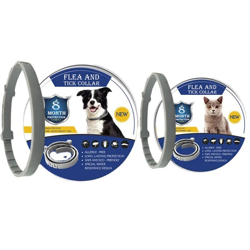 Anti-lice flea tick deworming collar for cats and dogs in TPR material, purple colour option
