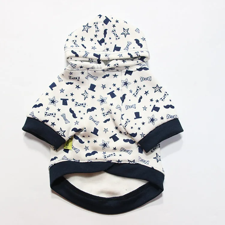 Casual polyester dog clothes in houndstooth pattern for small breeds like Pug, spring summer style
