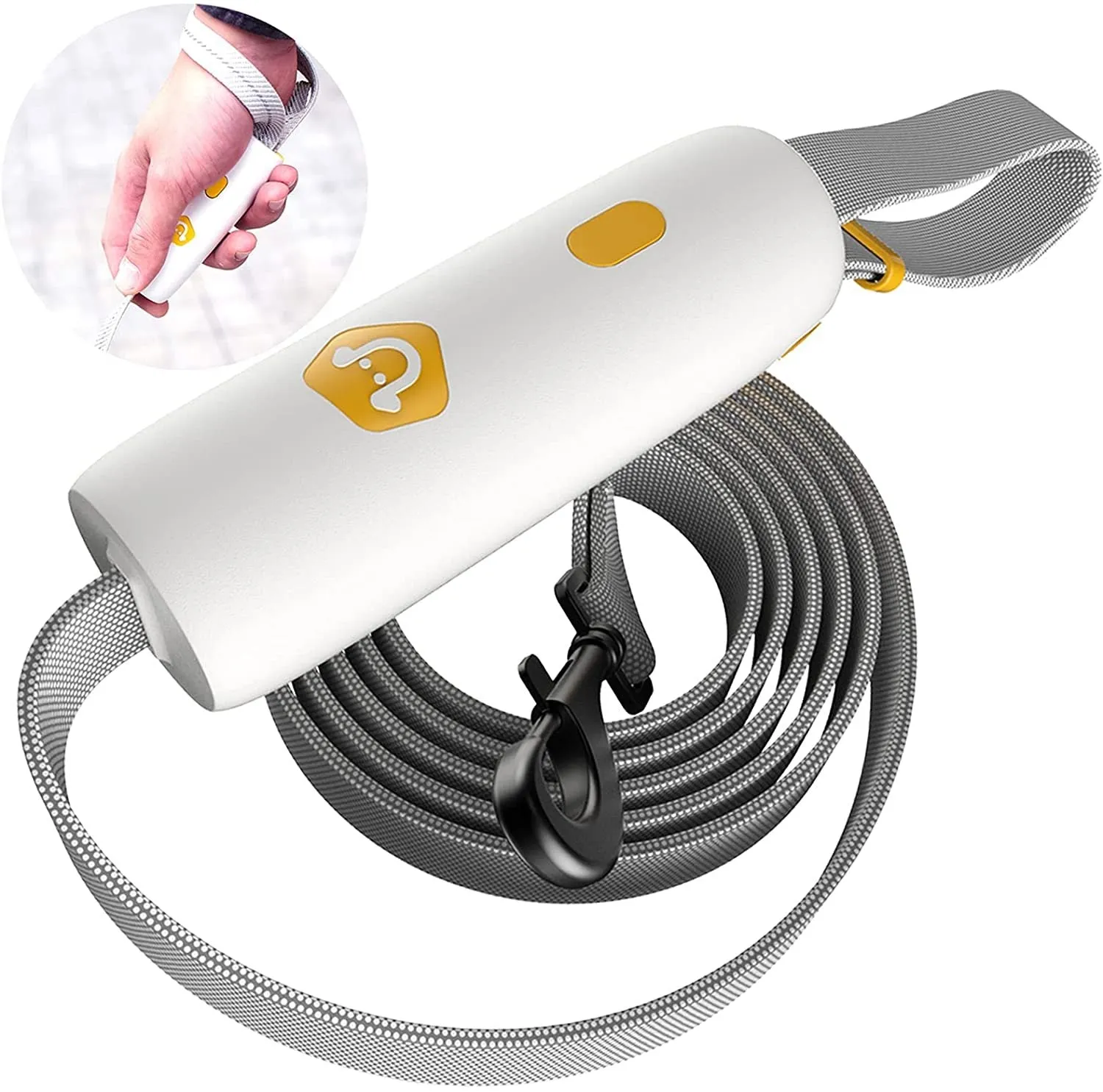 LIUTA adjustable elastic dog leash with reflective strip, ABS handle, and lock button for small medium dogs