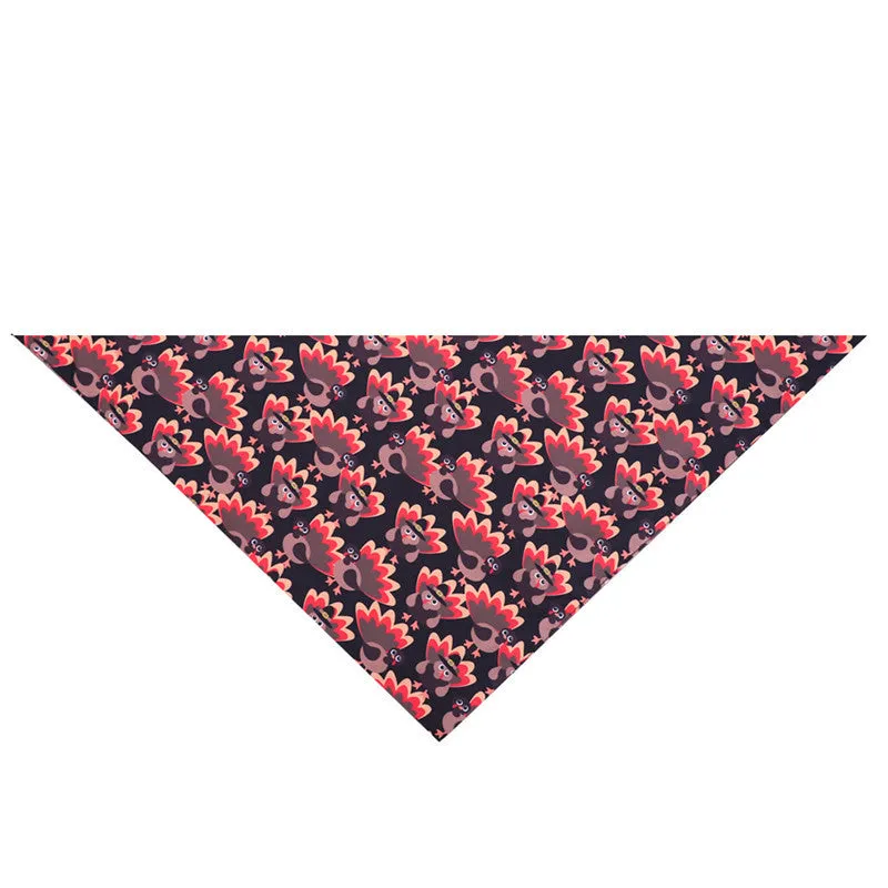 Turkey Thanksgiving pet saliva cloth bandana neck scarf for dogs and cats 48x48x70cm