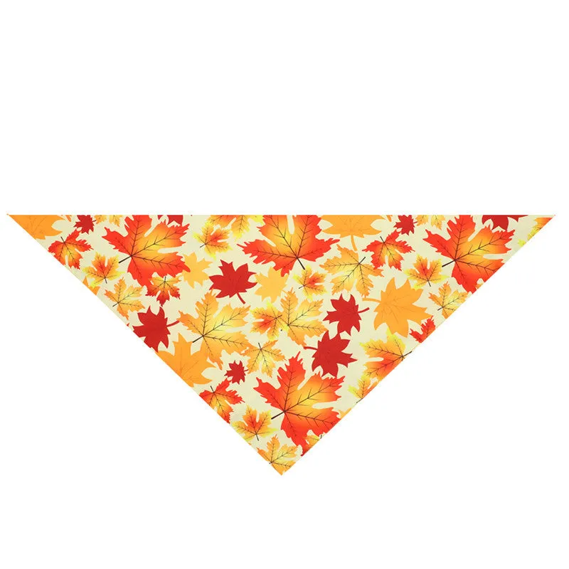 Turkey Thanksgiving pet saliva cloth bandana neck scarf for dogs and cats 48x48x70cm