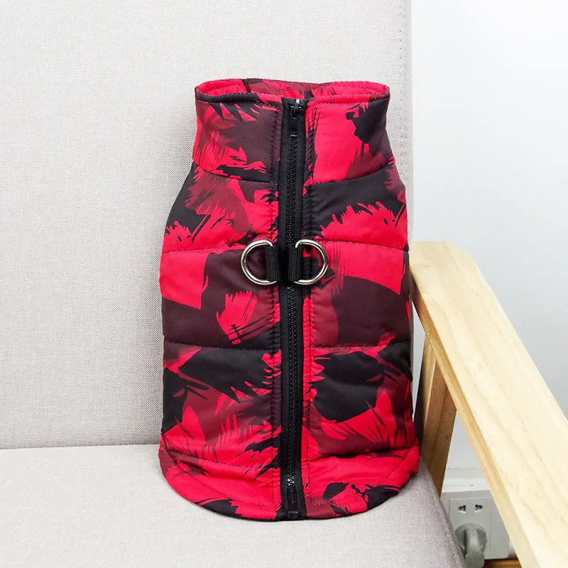 Cotton dog vest in casual style, available in multiple sizes from S to 5XL and nine colours including white and camouflage patterns
