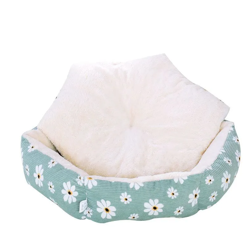 Small dog kennel pet nest in S size 37x11 cm in yellow colour for indoor use
