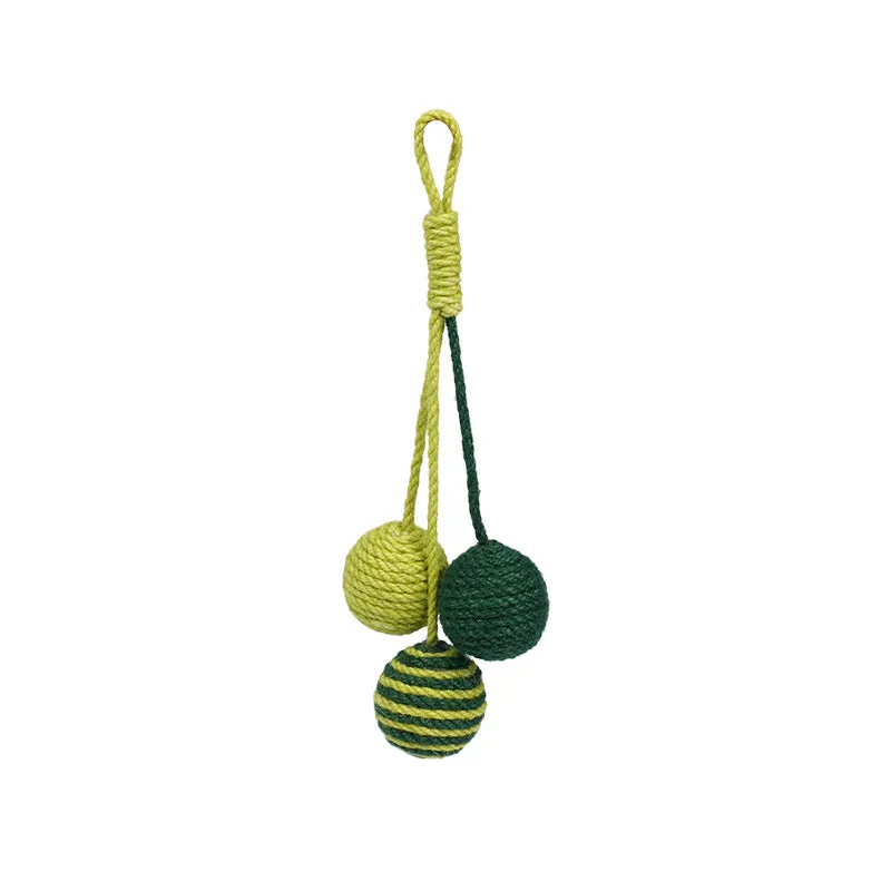 Cat teaser stick toy set with a colourful bite-resistant catnip ball on a 255mm long wand.
