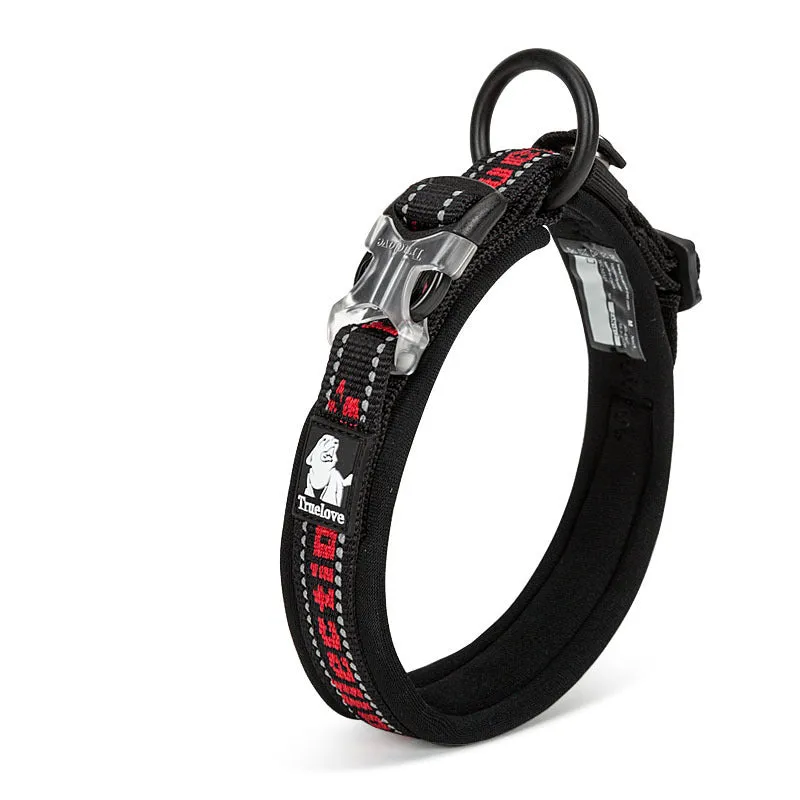 Large dog training harness with handle, nylon webbing, aluminium alloy buckles, SBR padding, multiple colours and sizes