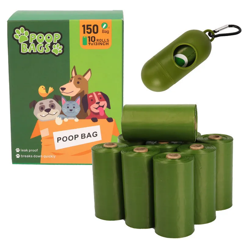 Extra thick strong leak proof dog waste bags in neutral colour with tie handles