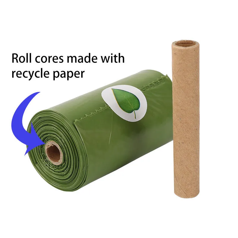 Extra thick strong leak proof dog waste bags in neutral colour with tie handles