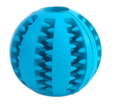 Rubber watermelon ball dog toy in green, bite resistant, 7cm size
