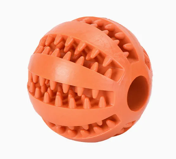 Rubber watermelon ball dog toy in green, bite resistant, 7cm size