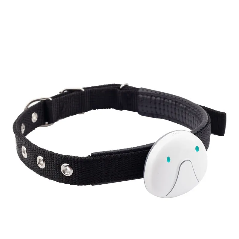 F9 Pet GPS Tracker smart mini waterproof anti lost collar tracker in black, 49x46x20 mm size, polymer battery 500 mAh