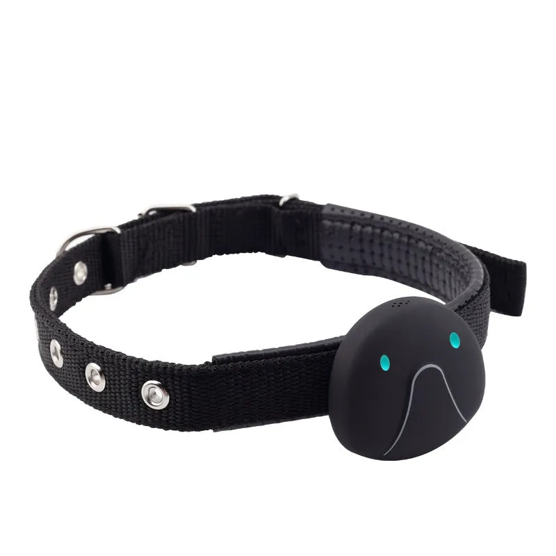 F9 Pet GPS Tracker smart mini waterproof anti lost collar tracker in black, 49x46x20 mm size, polymer battery 500 mAh