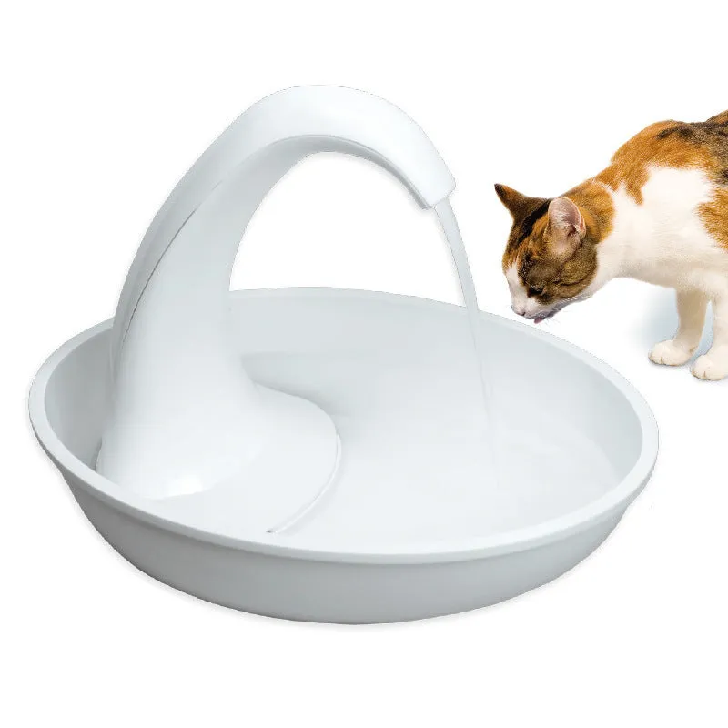 Automatic pet water dispenser with fountain flow, 2.36L plastic, silent pump