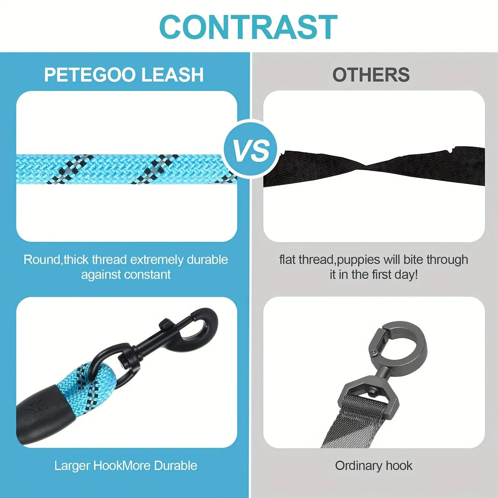 Black reflective dog leash with padded handle and adjustable waist rope for jogging