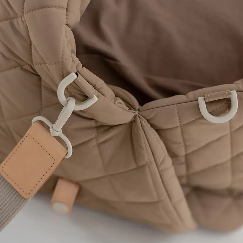 Nylon pet handbag carrier for cats, L size 57x48x34cm, available in black colour option