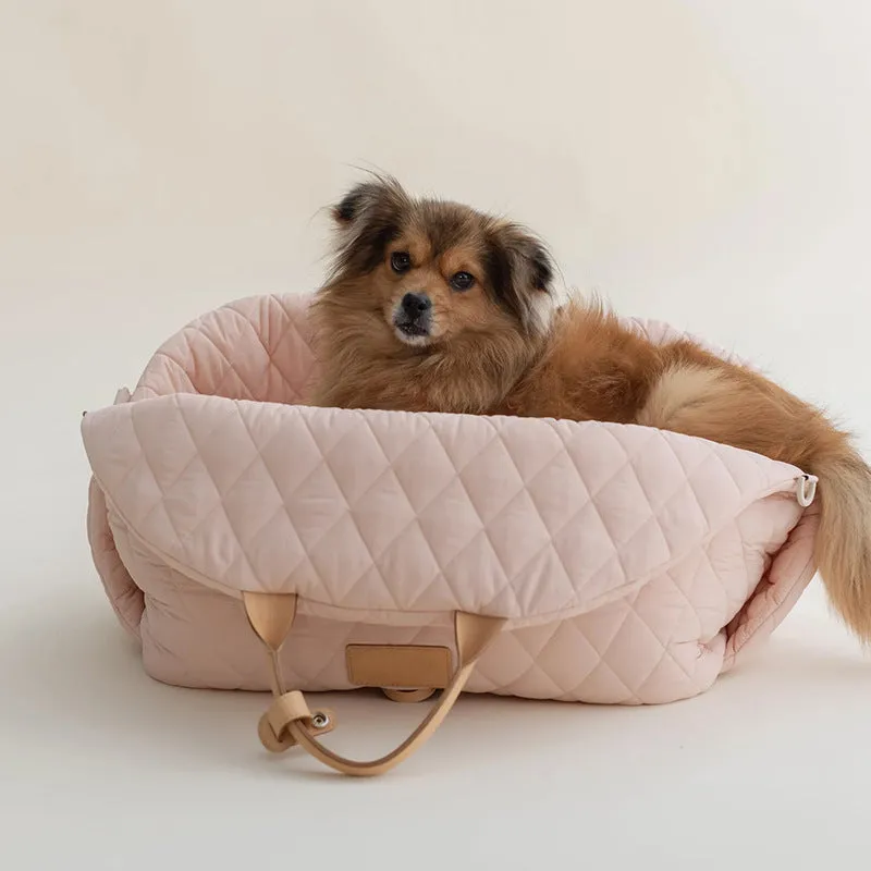 Nylon pet handbag carrier for cats, L size 57x48x34cm, available in black colour option