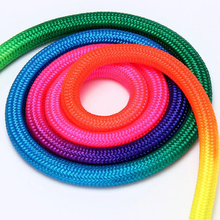 Colourful nylon round hand holding dog rope leash for walking and training, with three size options