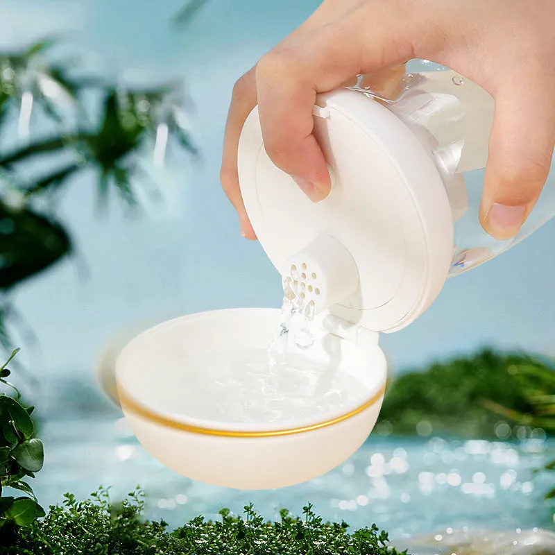 Foldable 300ml high temperature resistant plastic pet drinking cup in pink mushroom colour for outdoor use