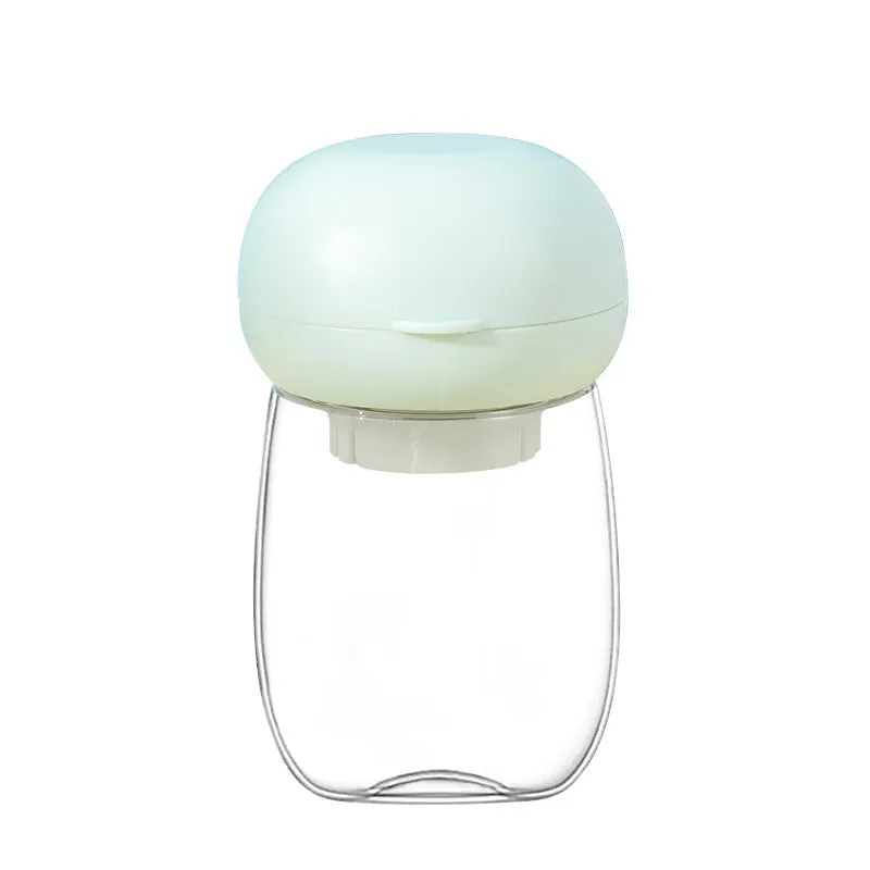Foldable 300ml high temperature resistant plastic pet drinking cup in pink mushroom colour for outdoor use